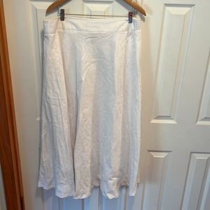 NWT! White linen skirt